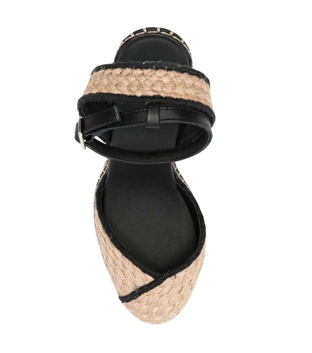Beige Stripes Cova Wedges 2