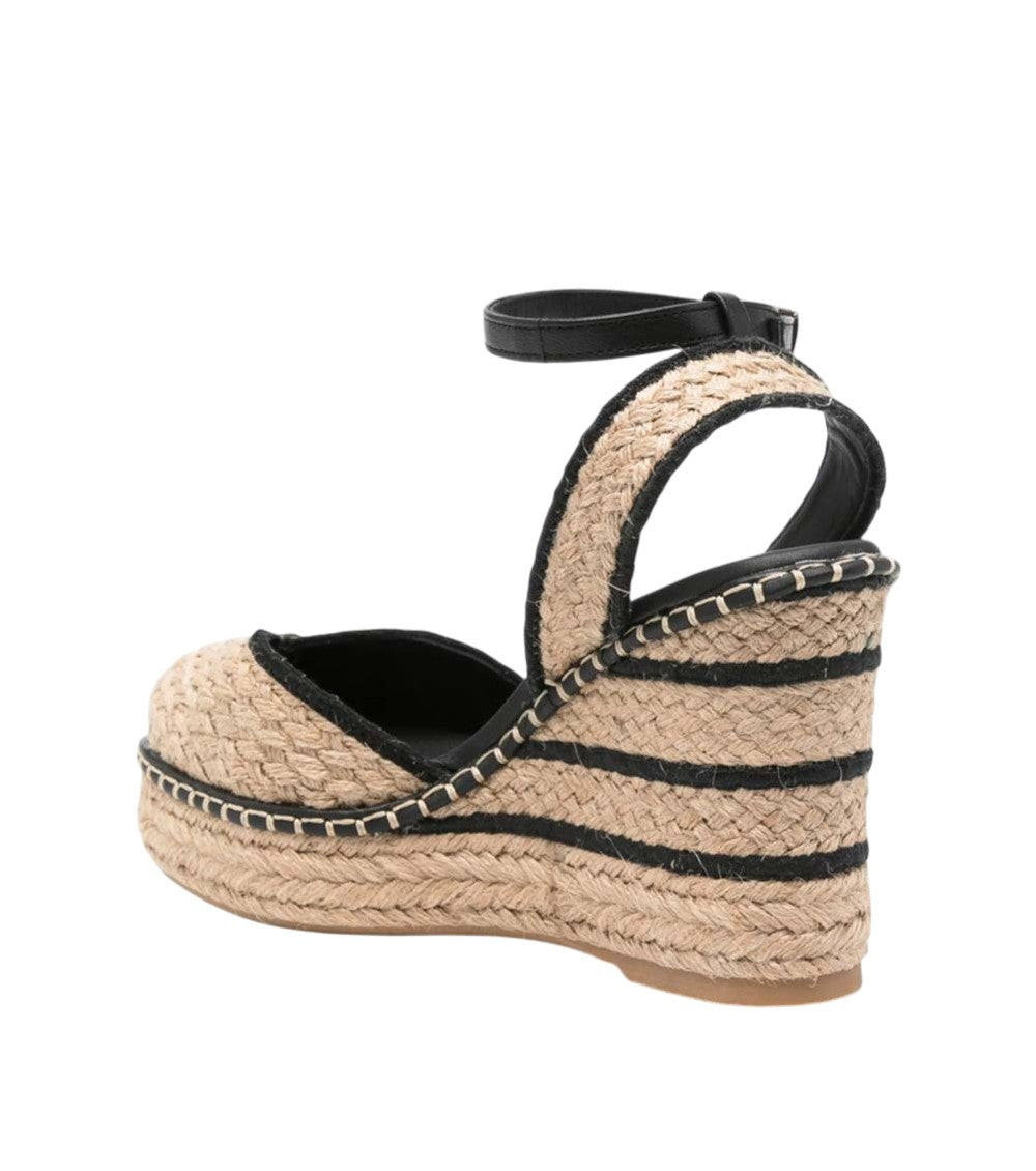Beige Stripes Cova Wedges 3