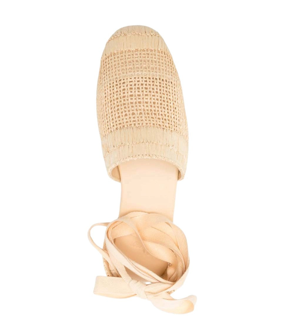 Beige Woven Sandals 2