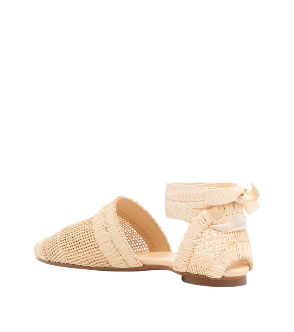 Beige Woven Sandals 4