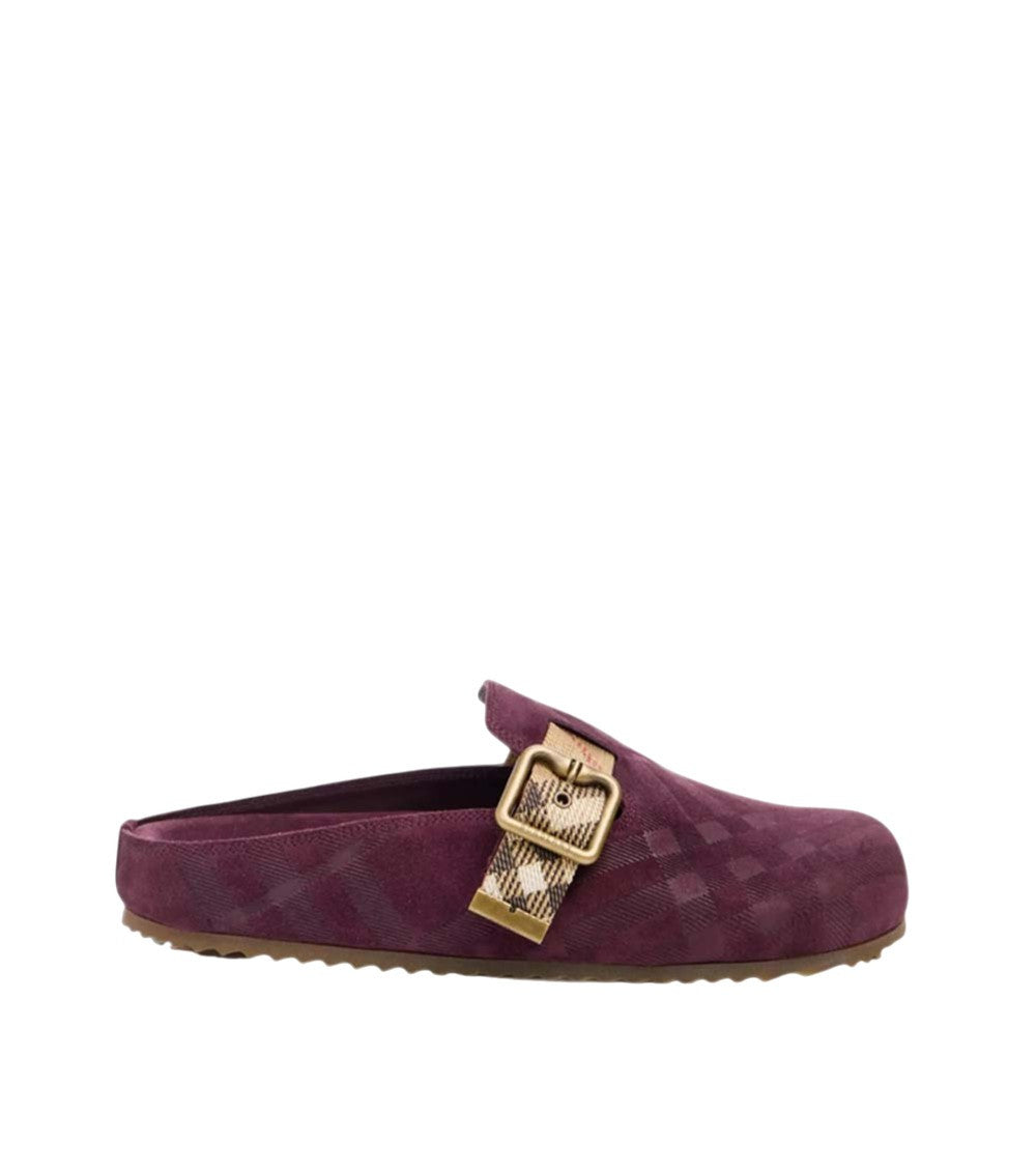 Purple Textured Check Slides 1