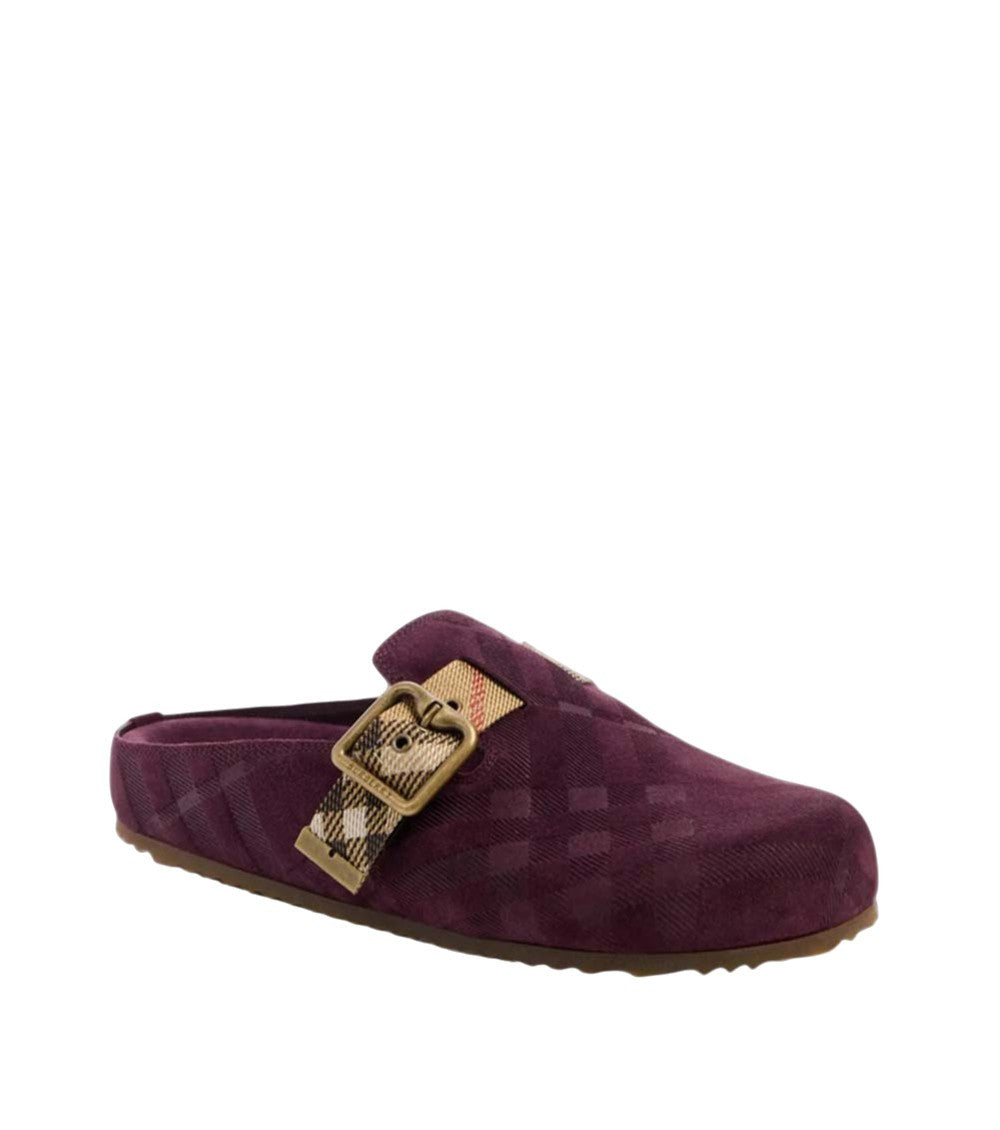 Purple Textured Check Slides 3