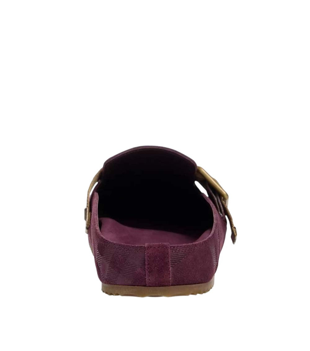 Purple Textured Check Slides 5
