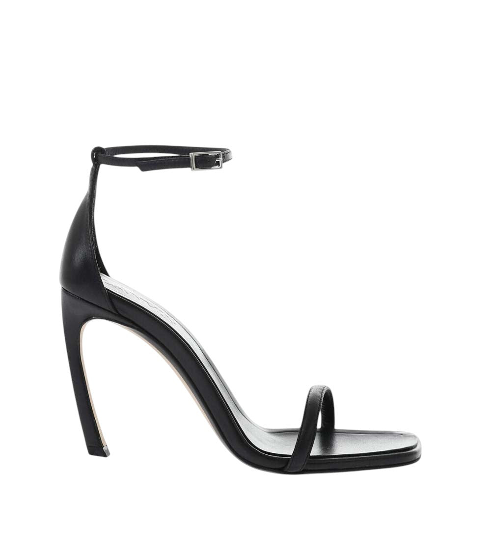 Black Ankle-Strap Leather Heels 1