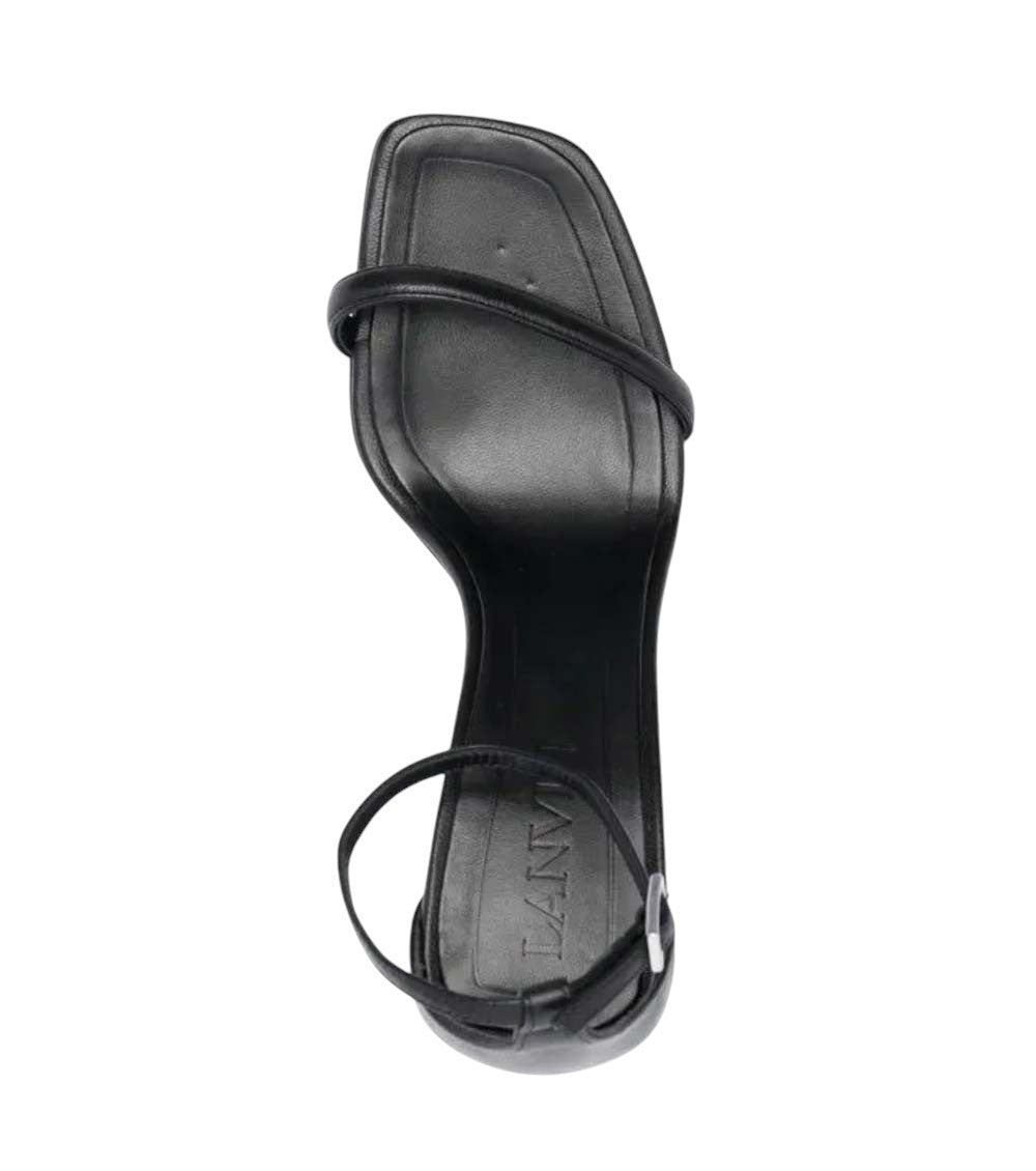 Black Ankle-Strap Leather Heels 3