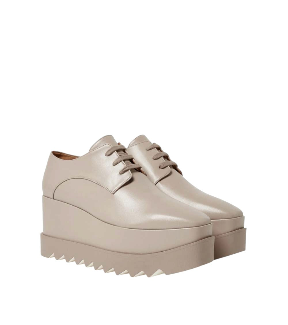 Beige Leather Elyse Sneakers 4