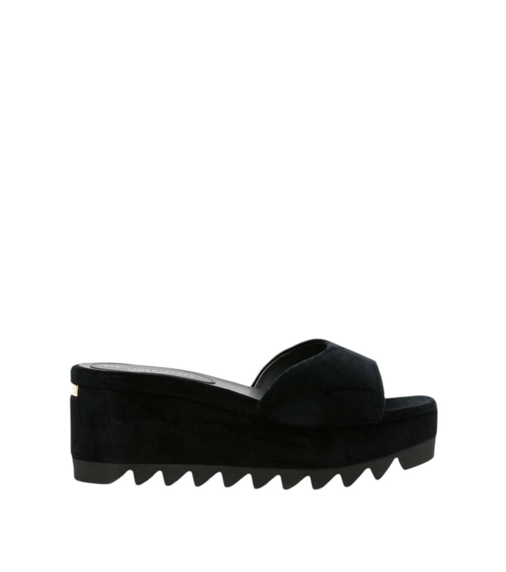 Black Velvet Platform Sandals 1