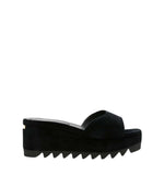 Black Velvet Platform Sandals 1