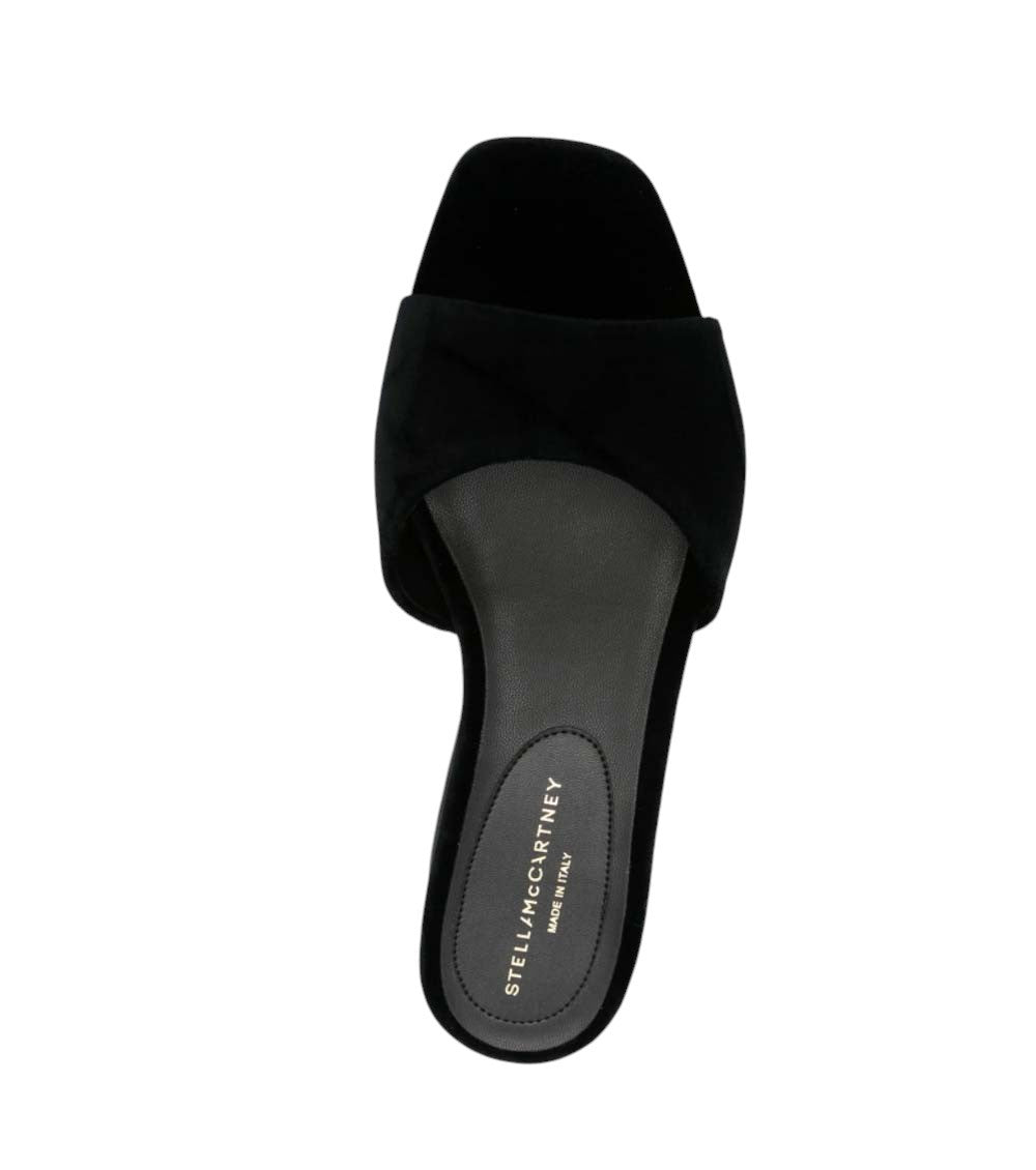 Black Velvet Platform Sandals 2