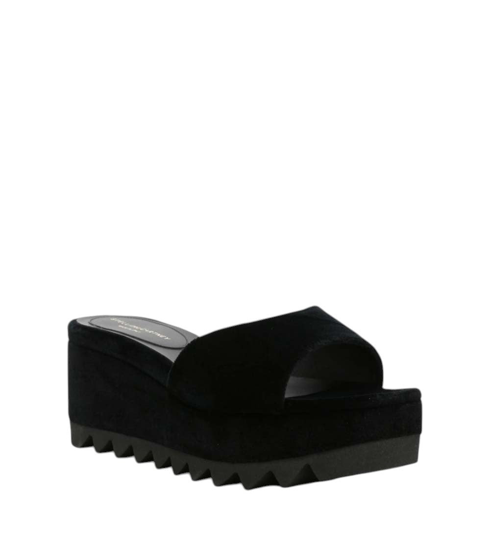 Black Velvet Platform Sandals 3