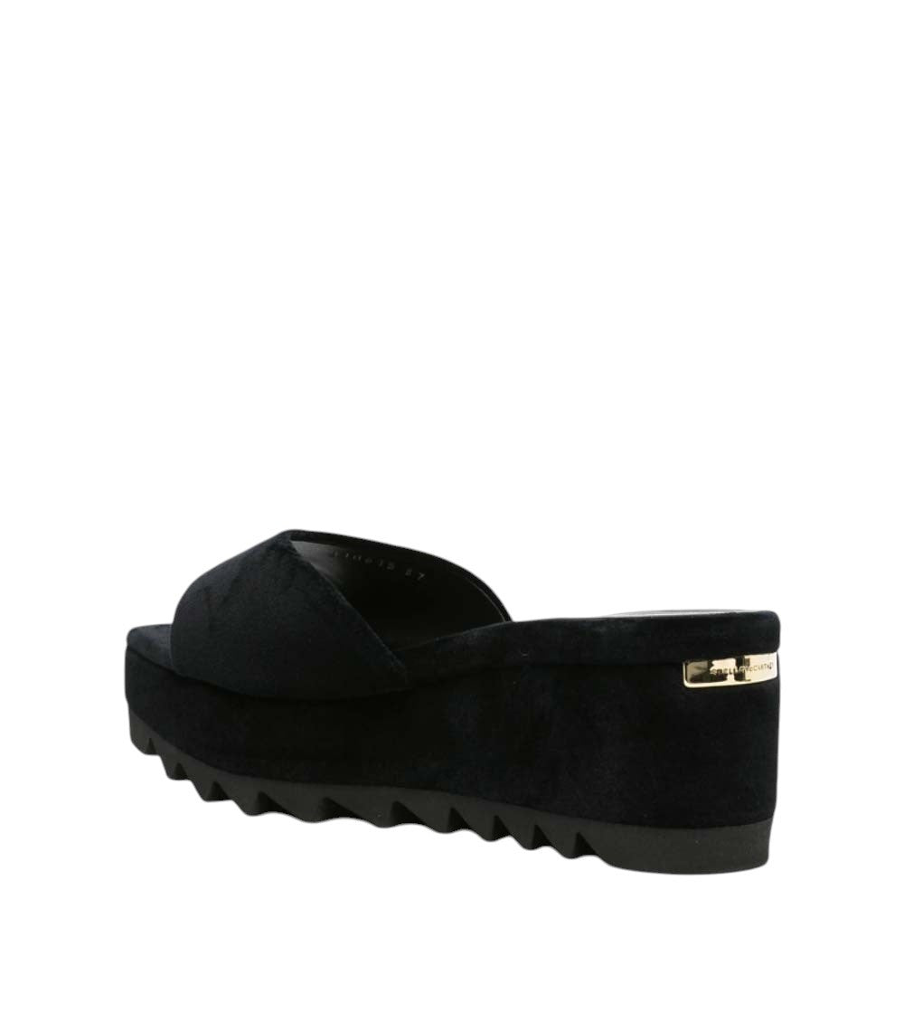 Black Velvet Platform Sandals 4
