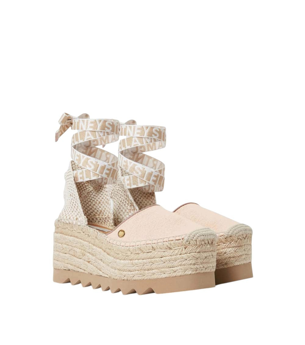 Beige Logo-Print Wedges 4
