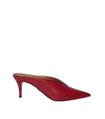 Red Classic V-cut Mules 1