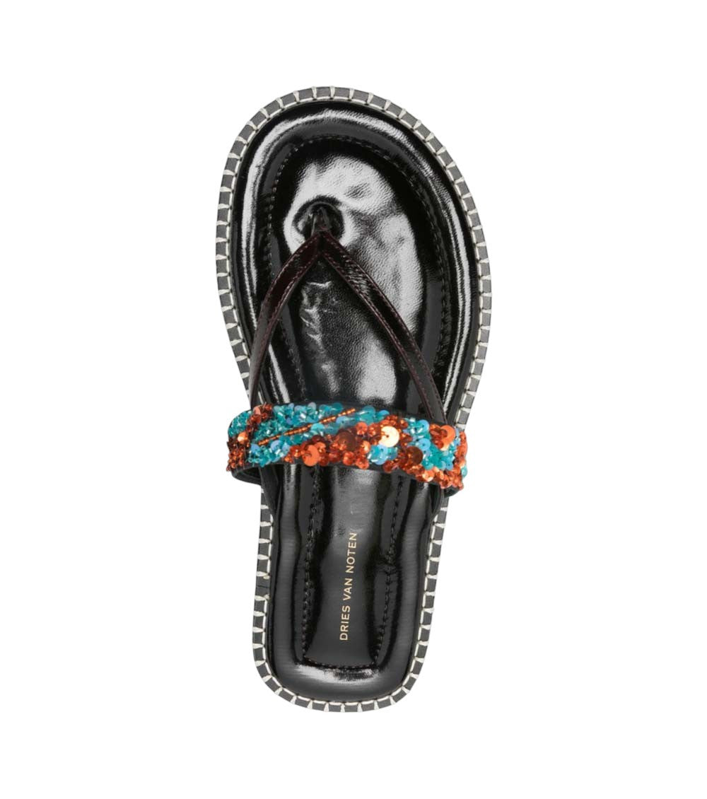 Black Embellished Sandals 2