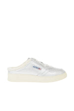 Silver Metallic Leather Sneakers 1