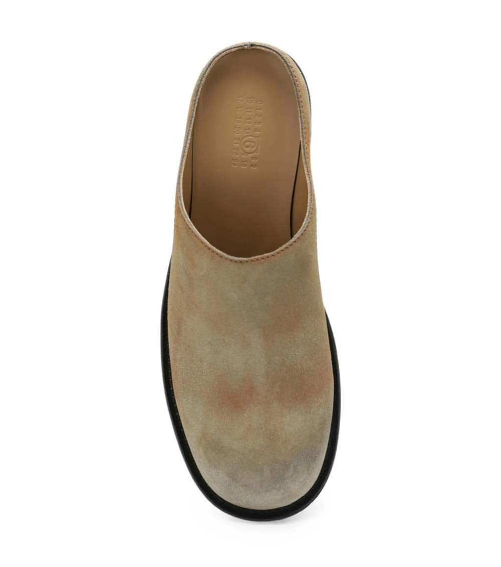 Beige Suede Mules 2