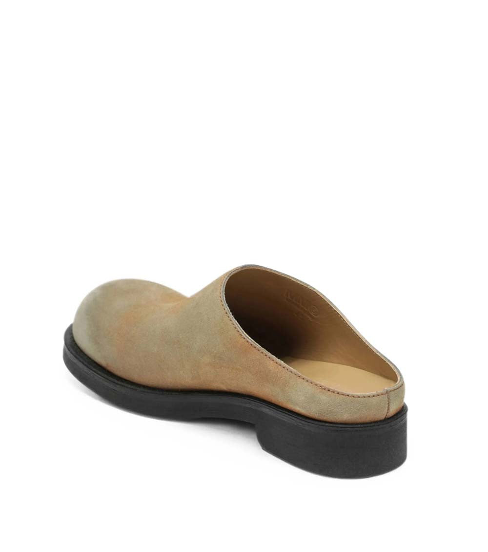 Beige Suede Mules 3