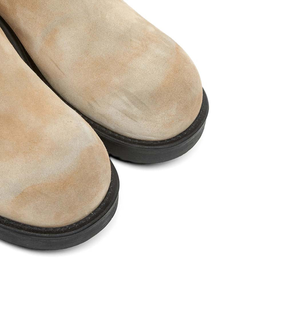 Beige Suede Mules 5