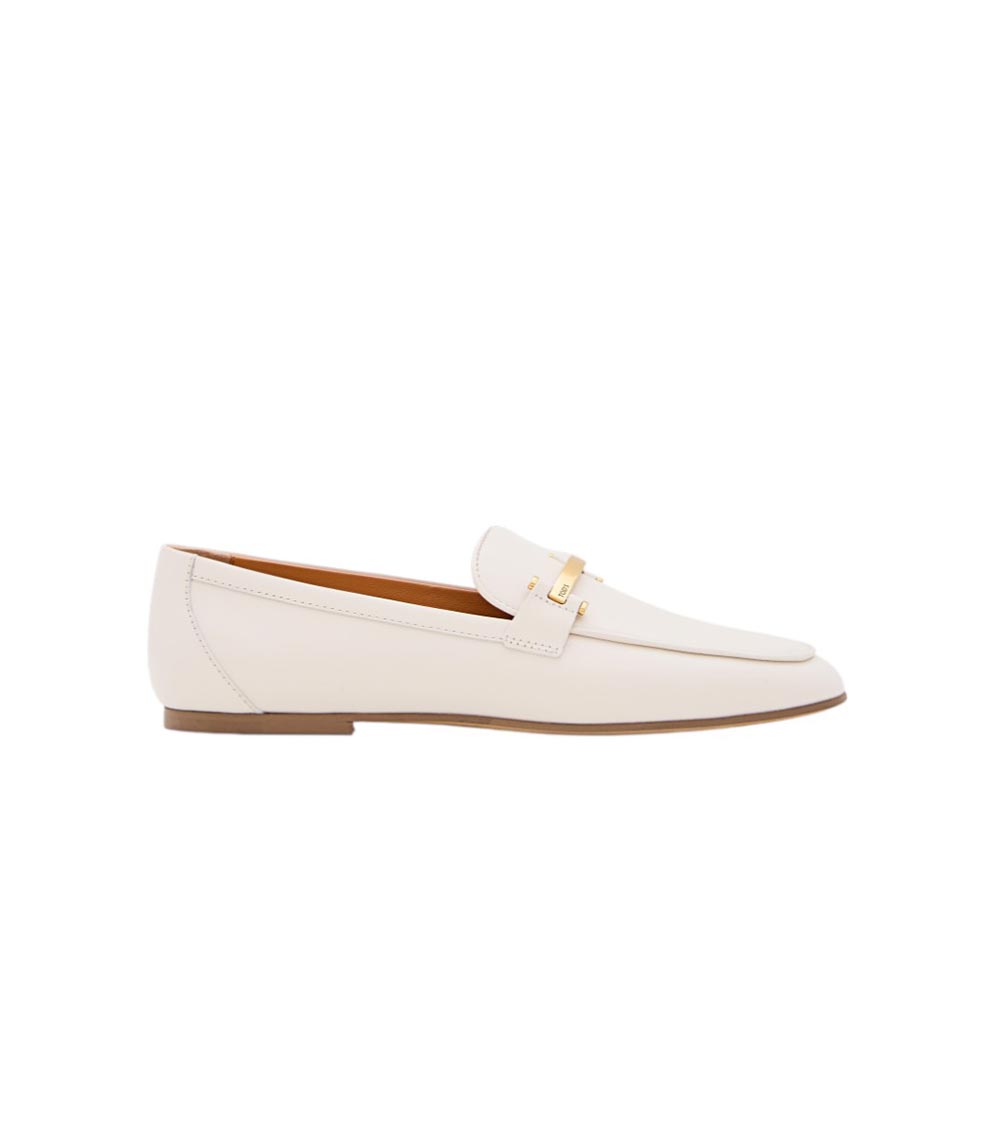 White Leather Loafers 1