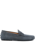 Navy Blue Suede Loafers 1