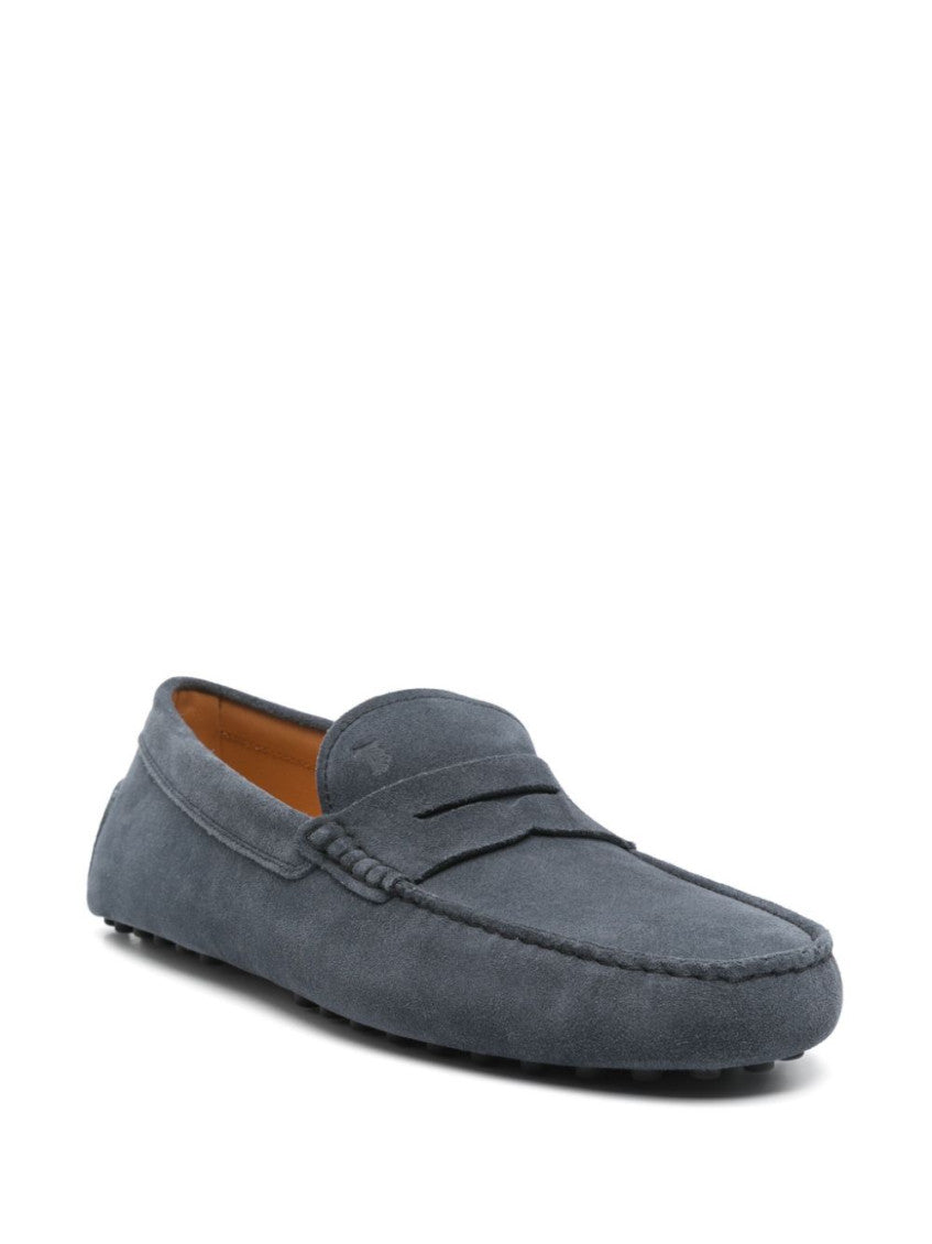 Navy Blue Suede Loafers 2