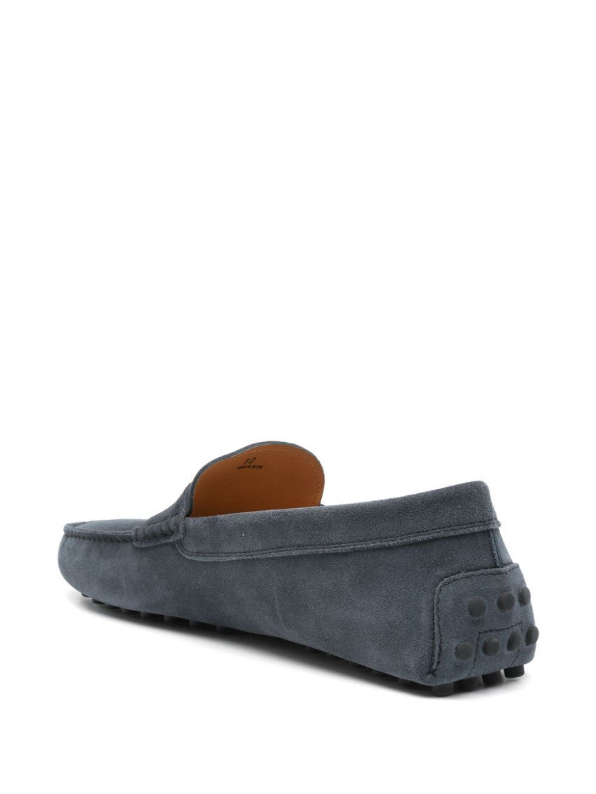Navy Blue Suede Loafers 3