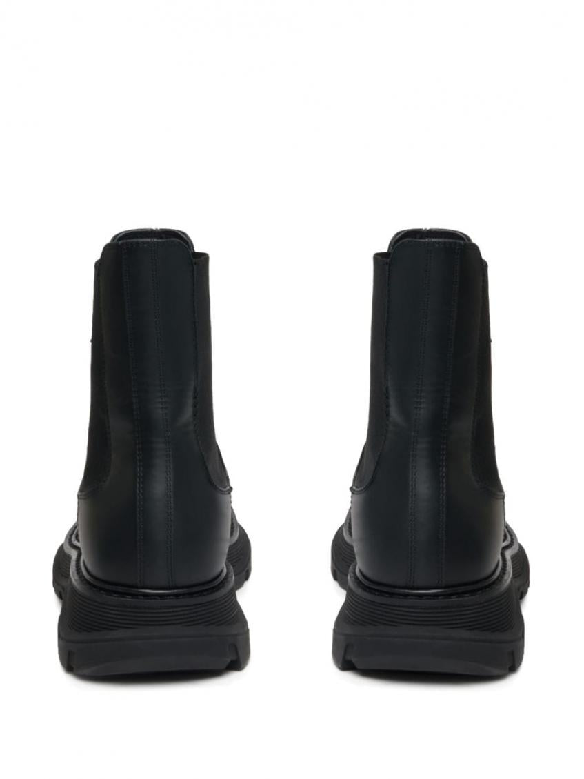 Black Leather Wander Ankle Boots 3