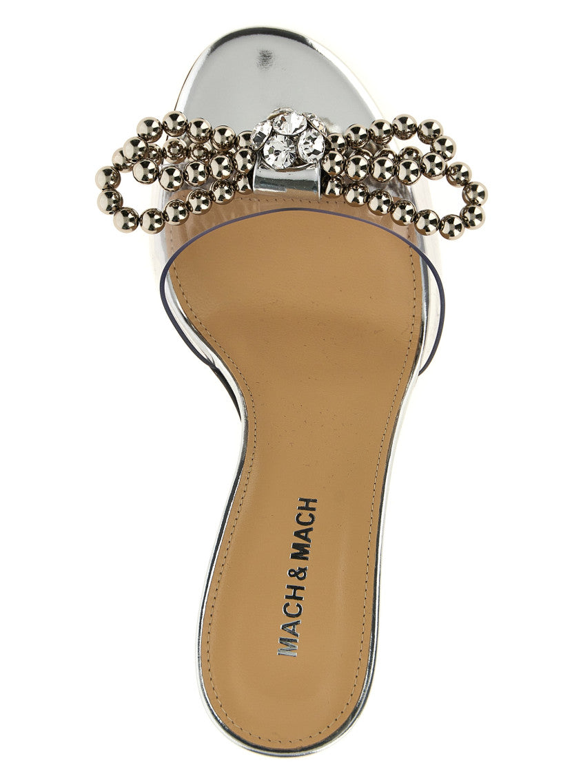 Silver Stud Bow Heels 4