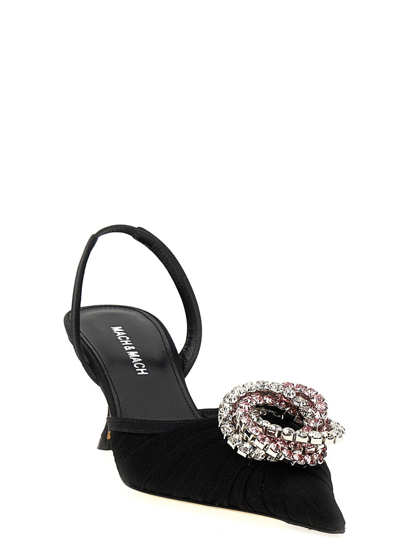 Black Galaxy Slingback Heels 2