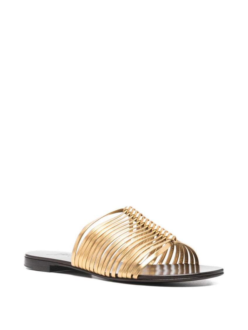 Golden Slip-on Sandals 2