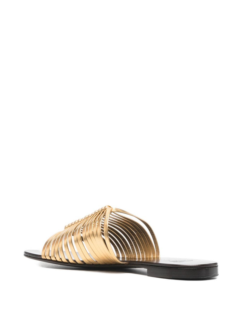 Golden Slip-on Sandals 3