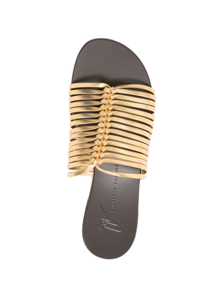Golden Slip-on Sandals 4