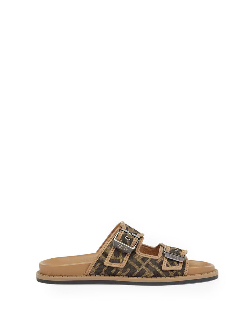 Brown Logo Sandals 1