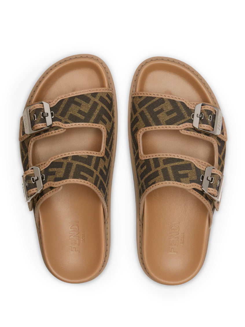 Brown Logo Sandals 3