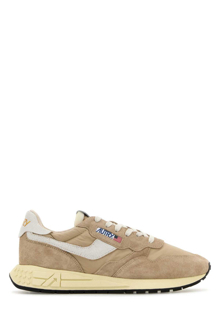 Beige Reelwind Suede Sneakers 1
