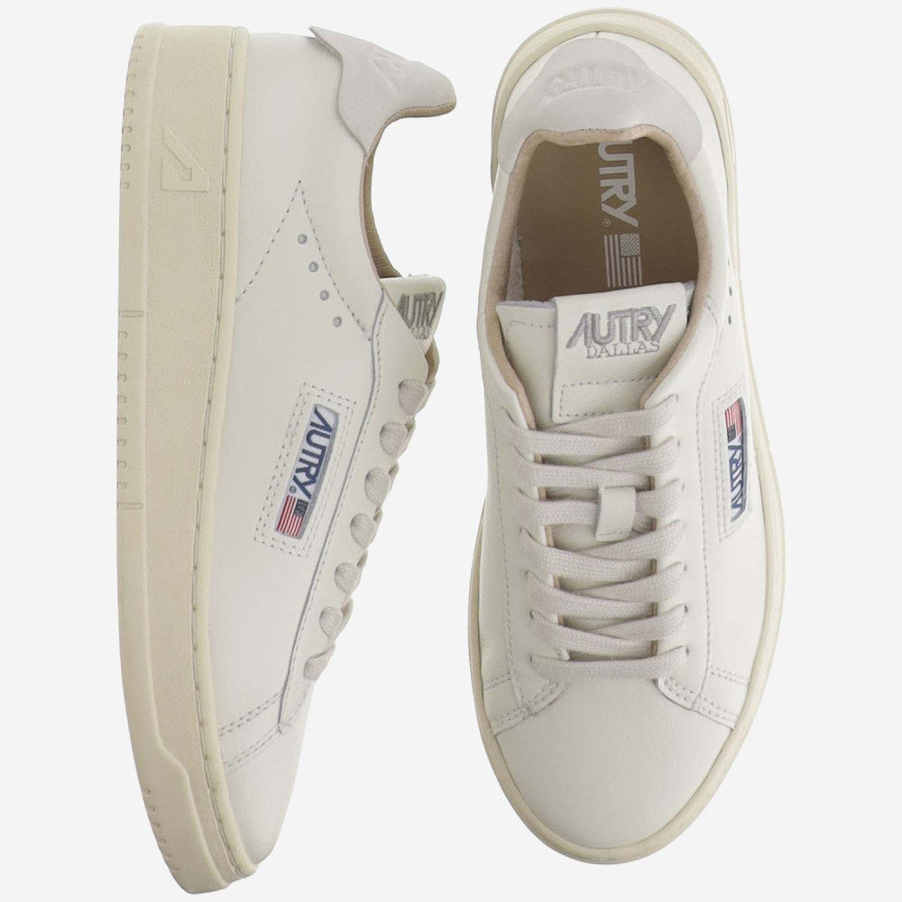 White Dallas Low Leather Sneakers 2