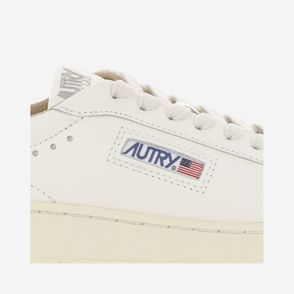 White Dallas Low Leather Sneakers 5