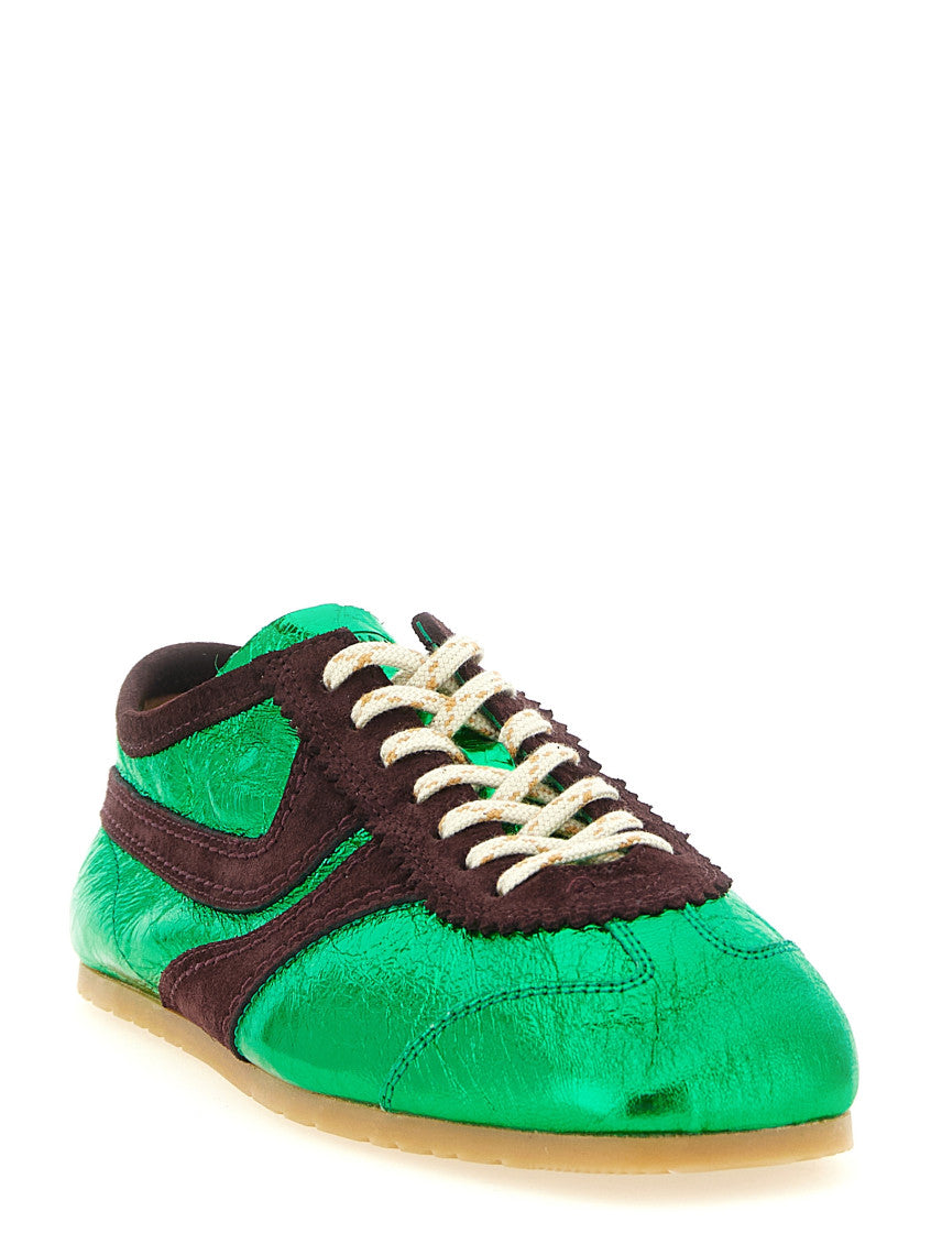 Green  Leather Sneakers 2