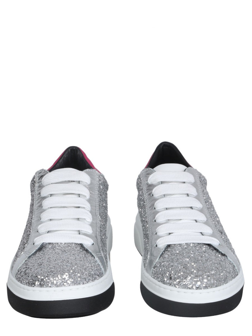 Silver Lace Up Sneakers 2