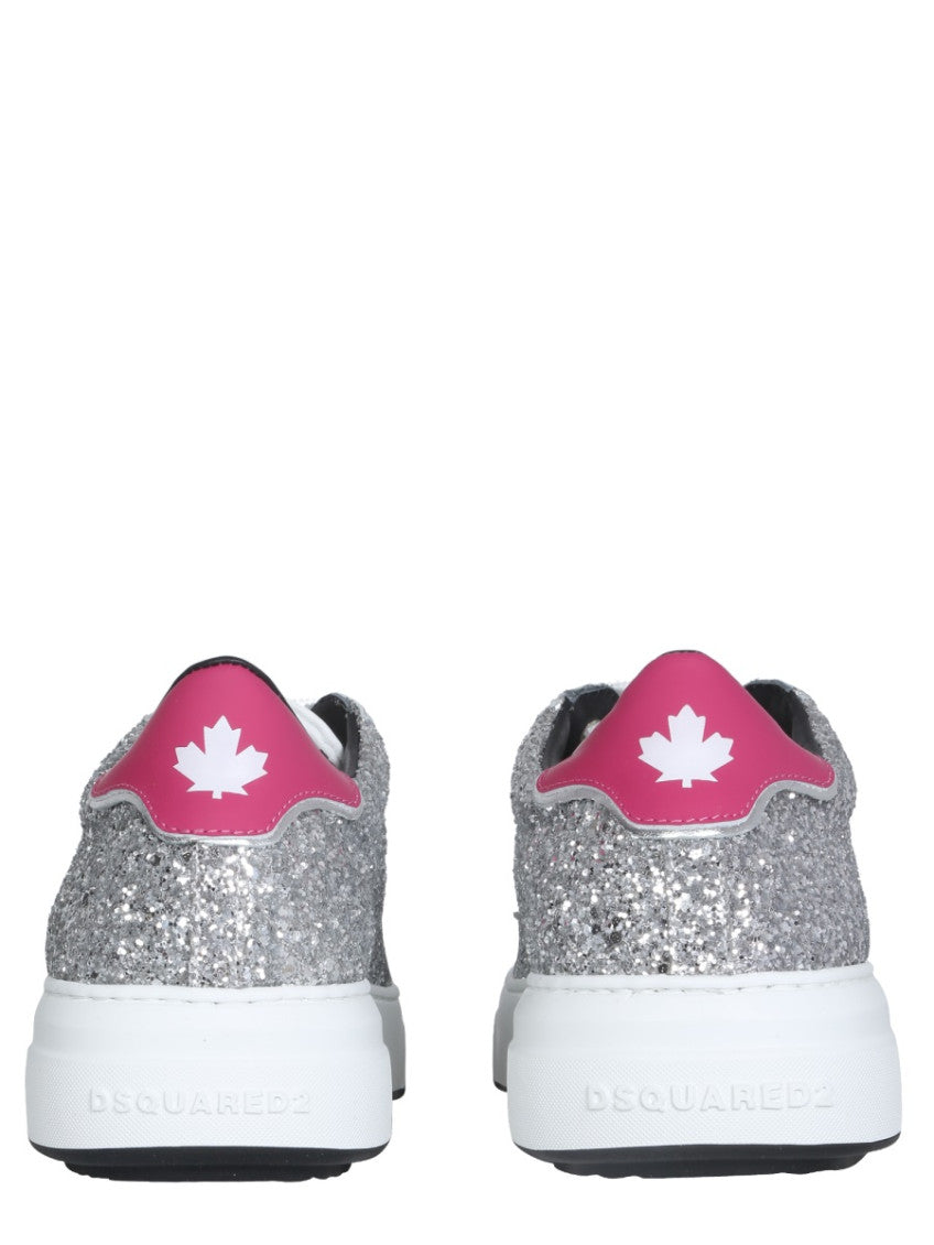 Silver Lace Up Sneakers 3