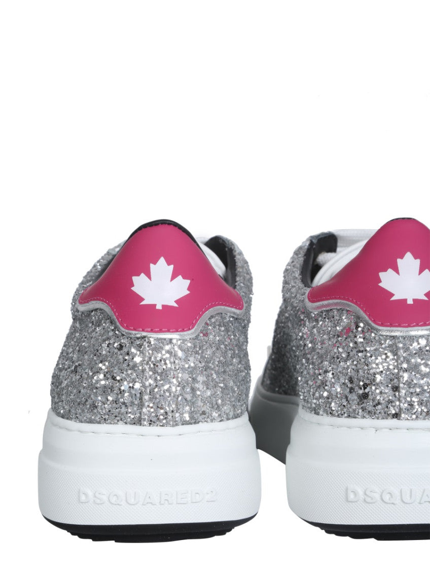 Silver Lace Up Sneakers 4