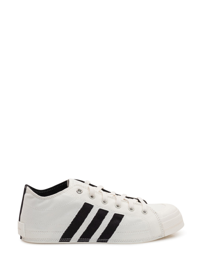 White Stripes Lace Up Sneakers 1