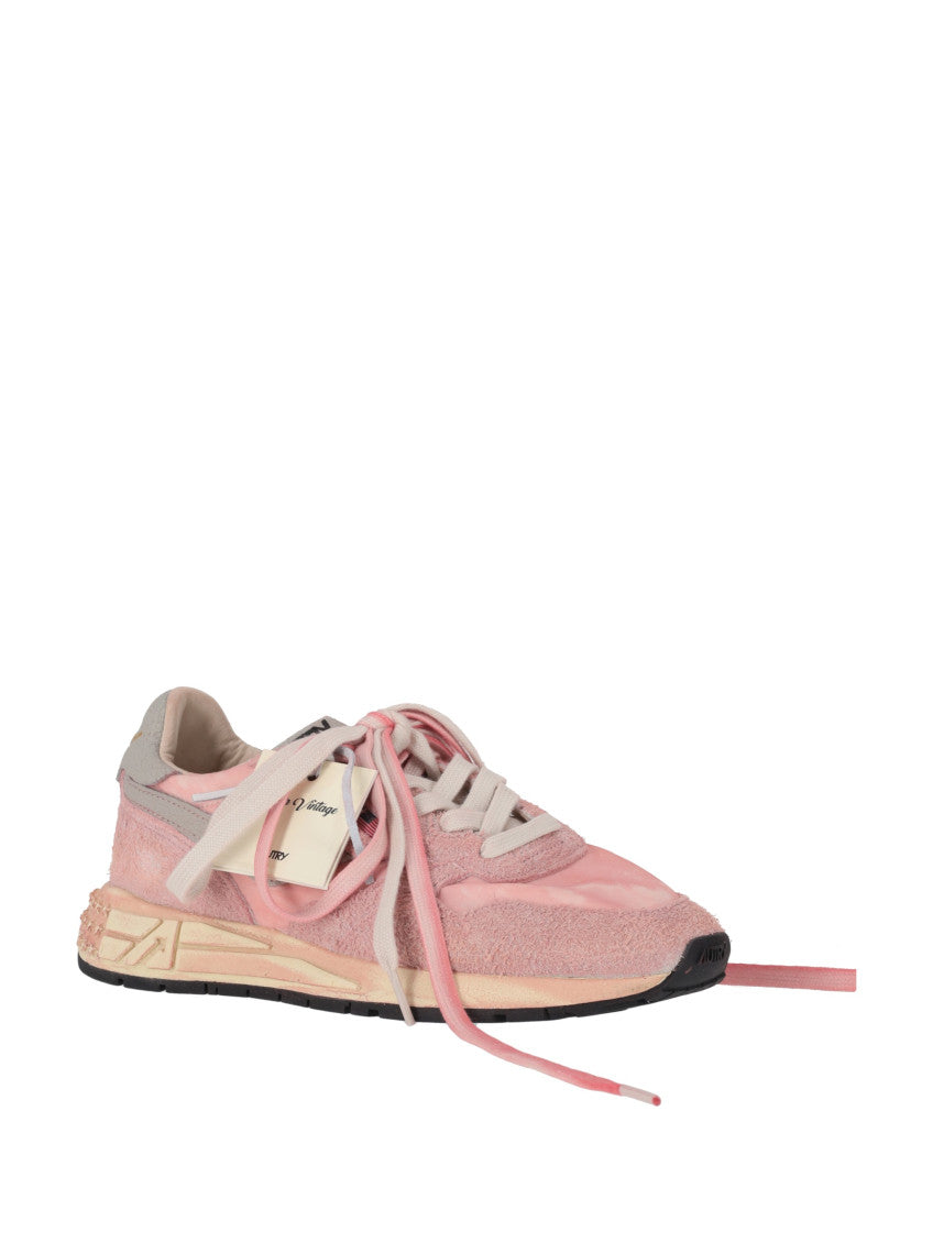 Pink Lace Up Sneakers 2