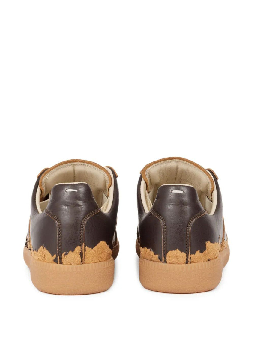 Brown Lace Up Sneakers 4