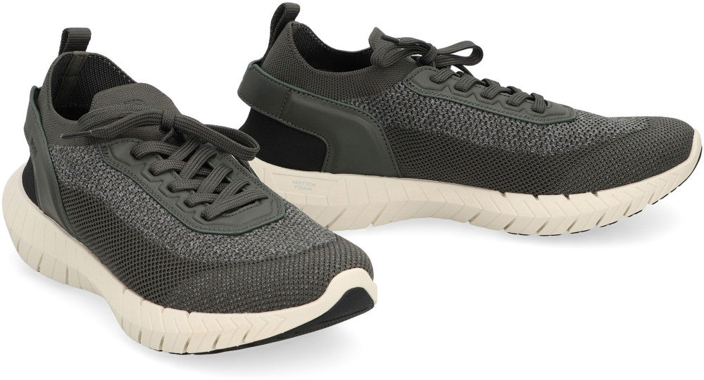 Green Solid Lace Up Sneakers 3
