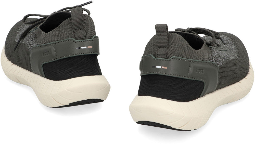 Green Solid Lace Up Sneakers 4