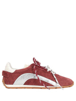 Burgundy Lace Up Sneakers 1