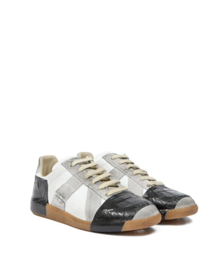 BlackWhite Lace Up Sneakers 2