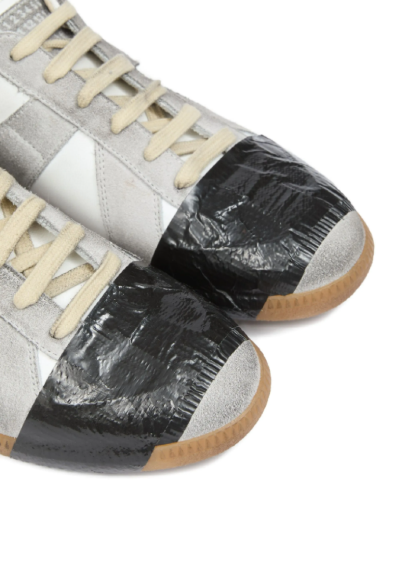 BlackWhite Lace Up Sneakers 3