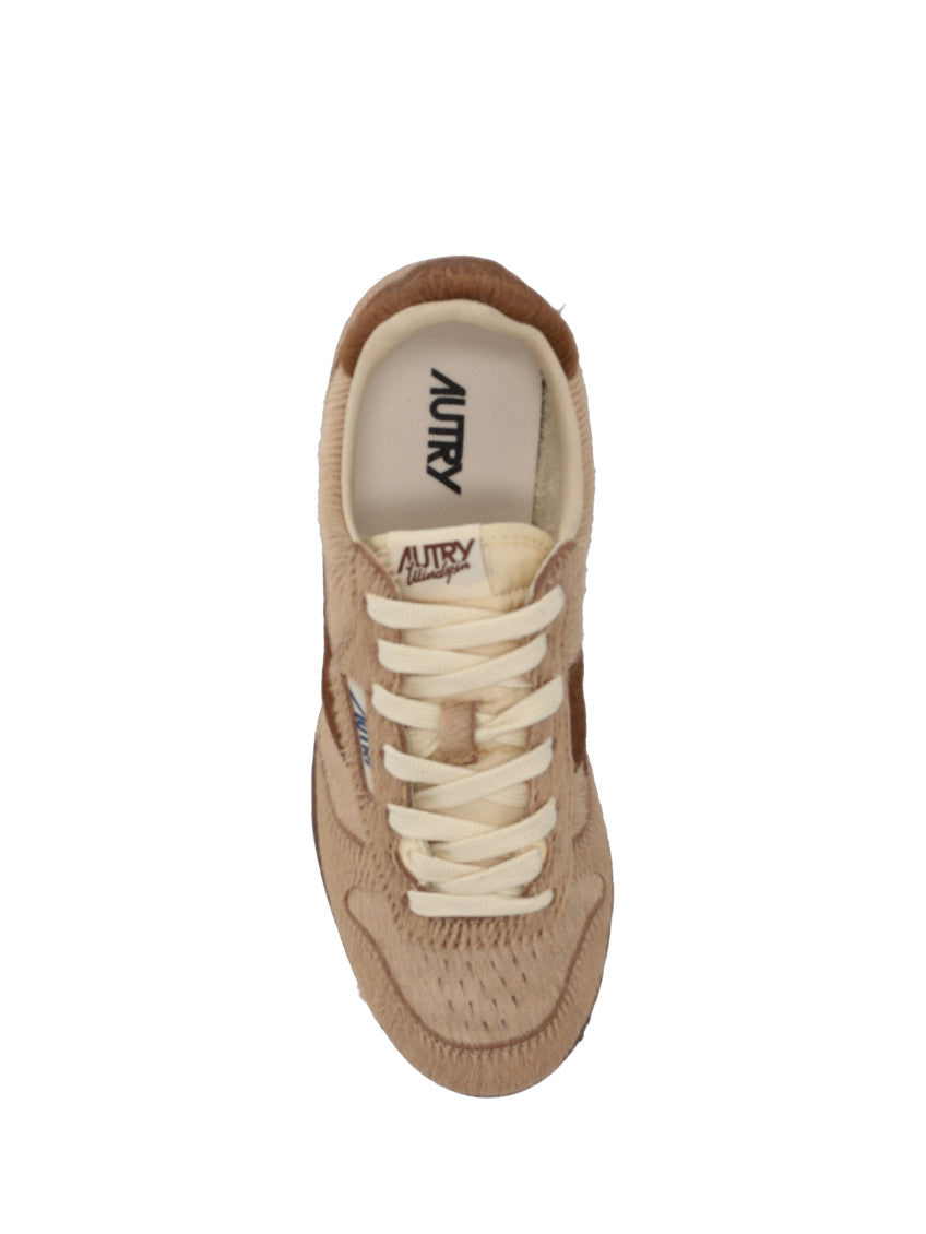 Beige Lace Up Sneakers 3